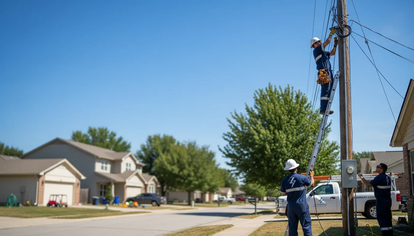 Residential electrician providing installation services in Coweta, OK